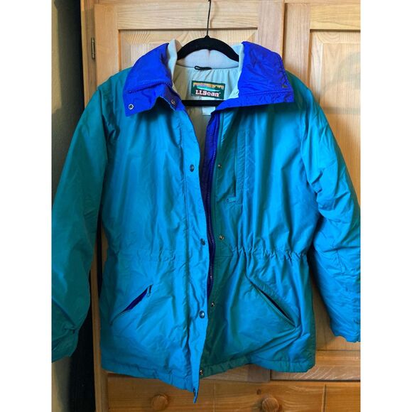 L.L. Bean | Vintage Women's 80s/90s Parka in Green & Blue | Medium - Picture 1 of 9